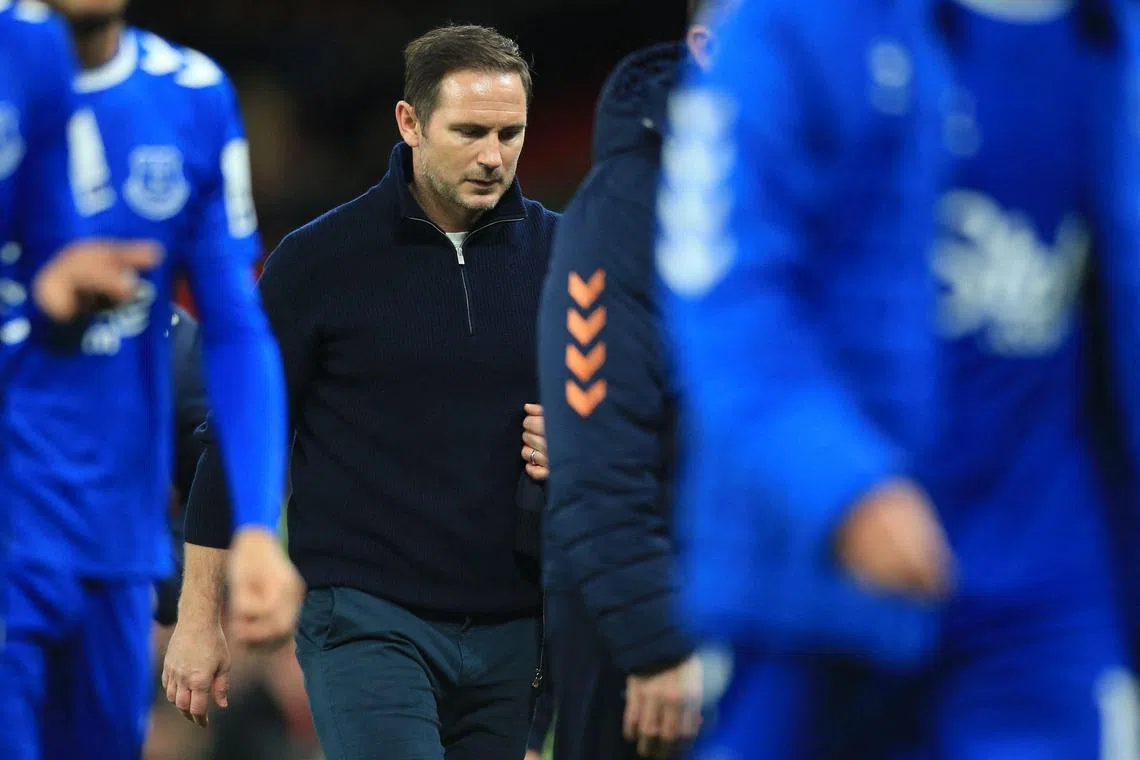 Fans were heard using homophobic language against Everton manager Frank Lampard, according to media reports.