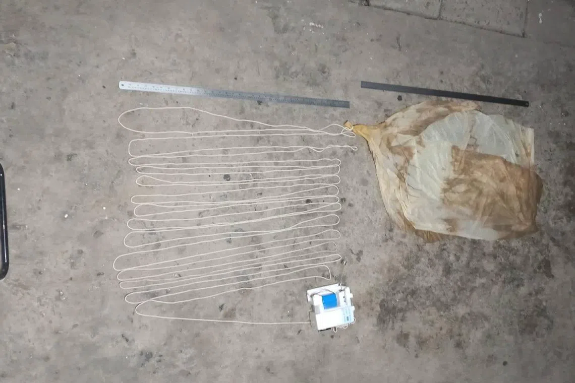 The remains of a balloon was discovered by the Taiwan Army in Dongyin township a week ago.