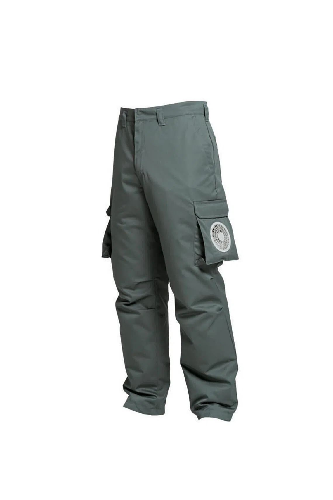Worker trousers fitted with fans.