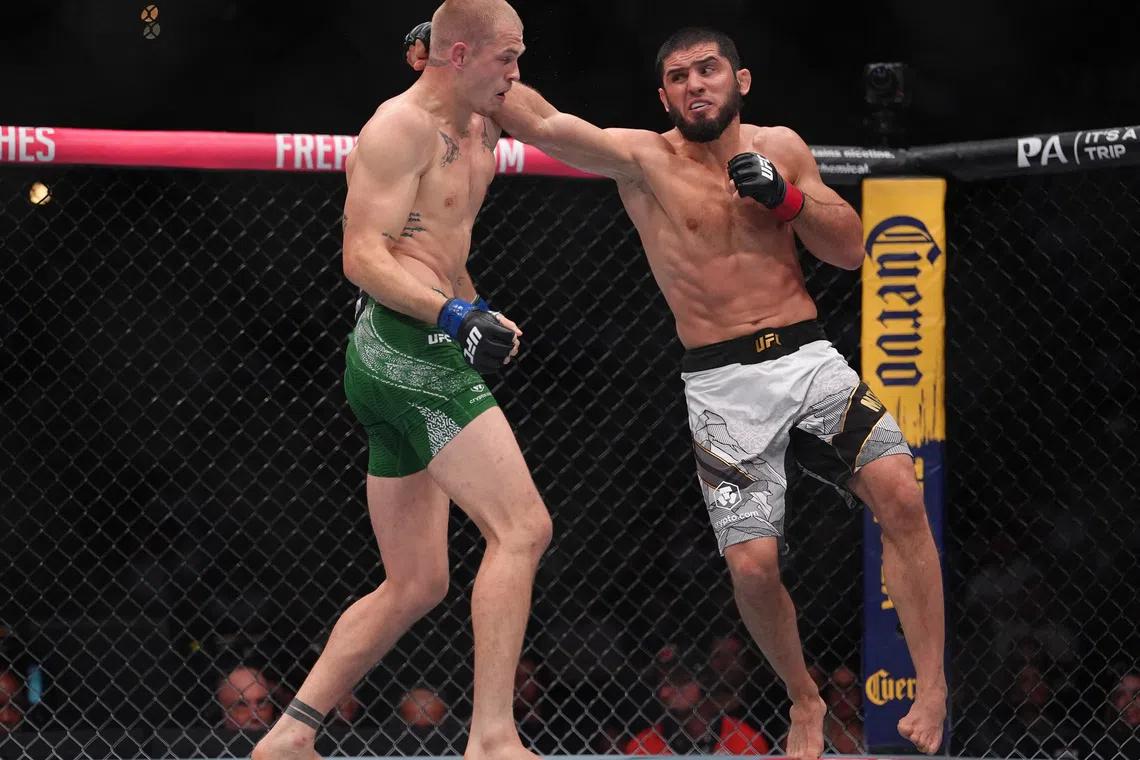 Islam Makhachev retained his UFC welterweight title on Aug 16.