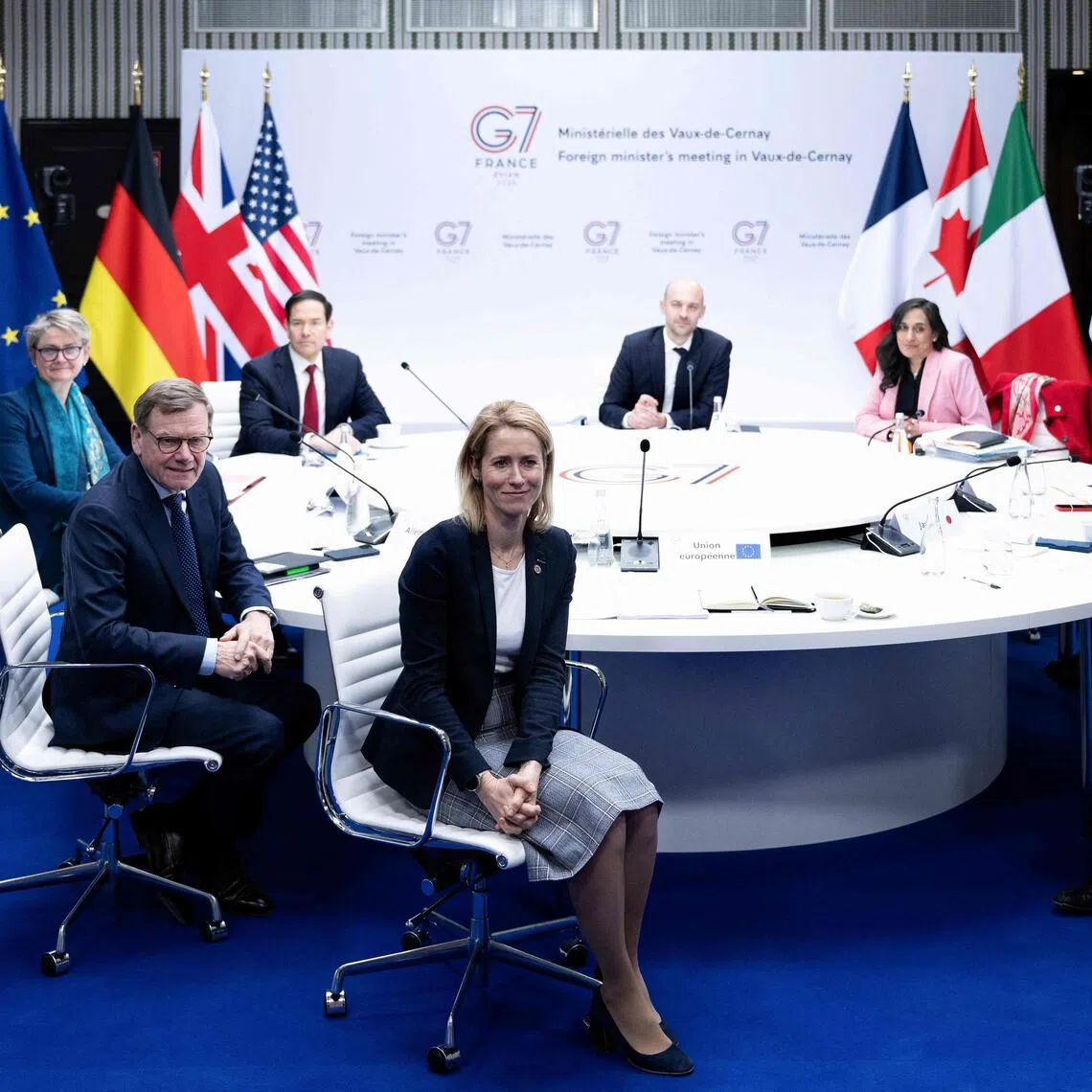 G-7 foreign ministers meeting on March 27  in Cernay-la-Ville, outside Paris, France.
