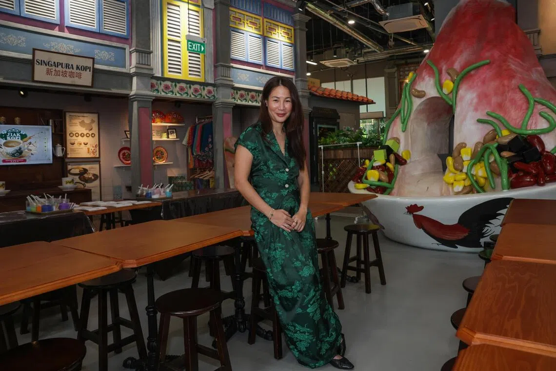 Ms Lena Lee at Jiak 99, a hawker edutainment spot that introduces locals and tourists to Singapore’s hawker culture.