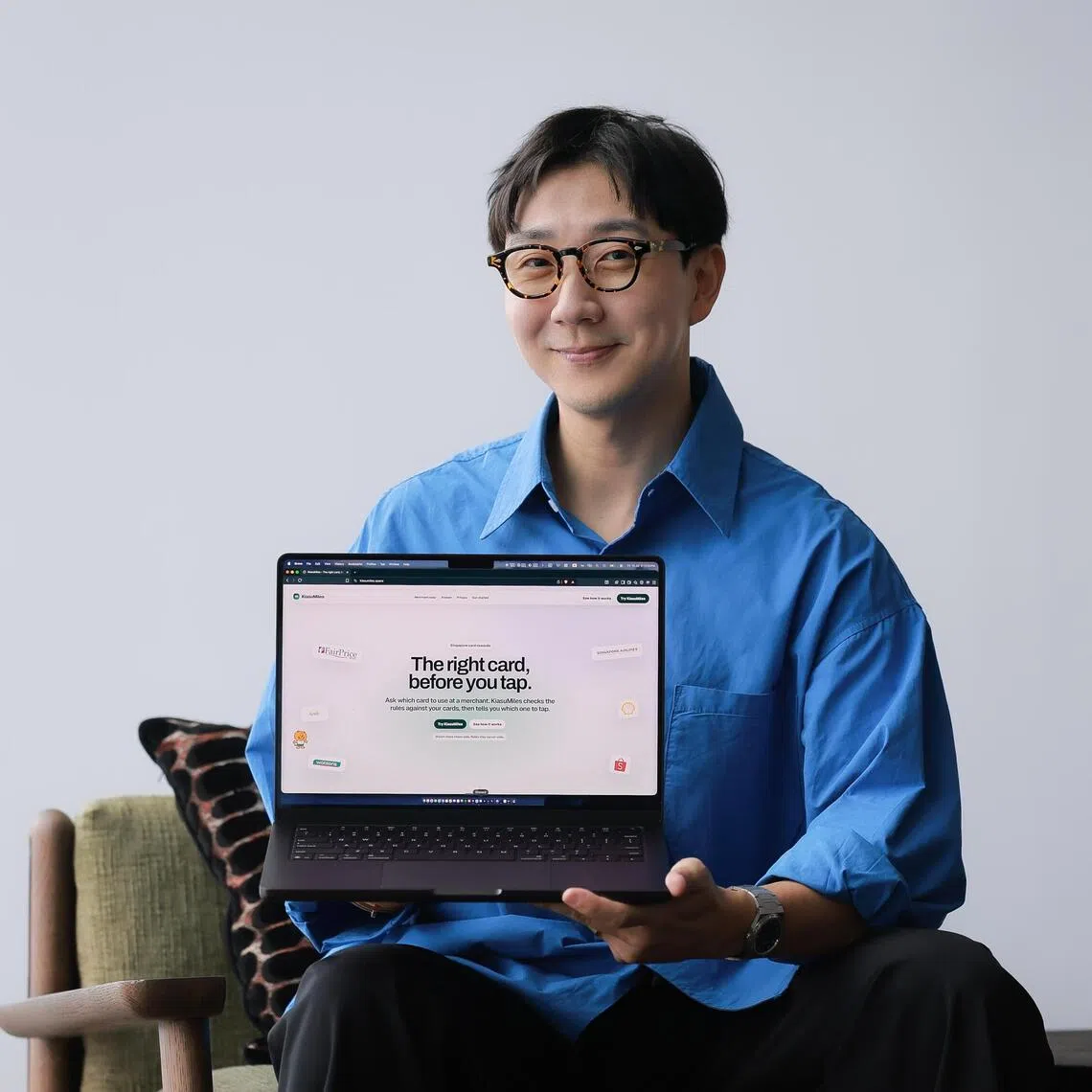 Hosan Swee, creator of KiasuMiles, on July 10. He taught himself to code using artificial intelligence and built the website, which recommends the best credit cards to use at different merchants to maximise airline miles.