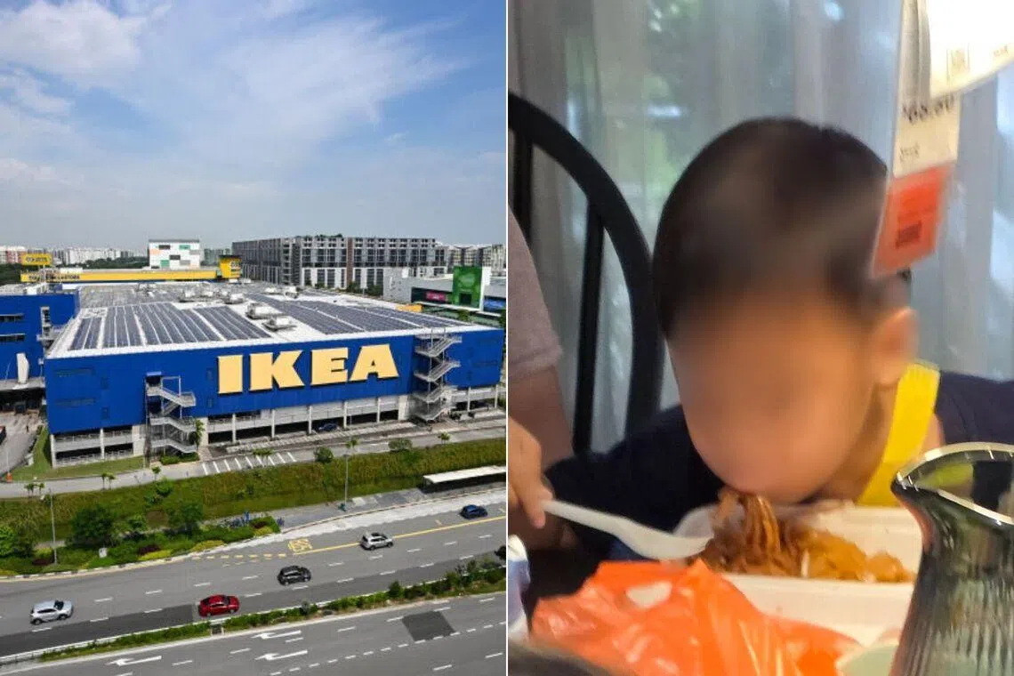 IKEA issued a response after photos of a child eating at a dining table in the furniture giant's showroom made the rounds on social media platforms.