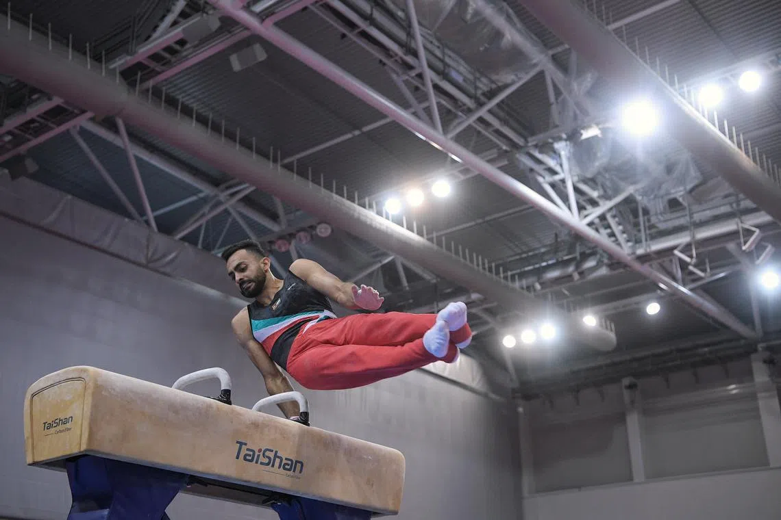 Jordan's Ahmad Abu Al-Soud is the first gymnast from his country to win a medal at the world championships.