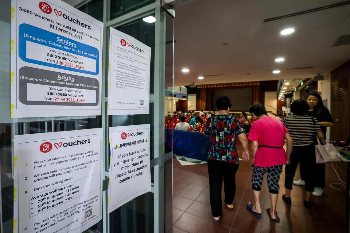 Seniors who need help claiming the digital vouchers can approach community centres and SG digital community hubs.