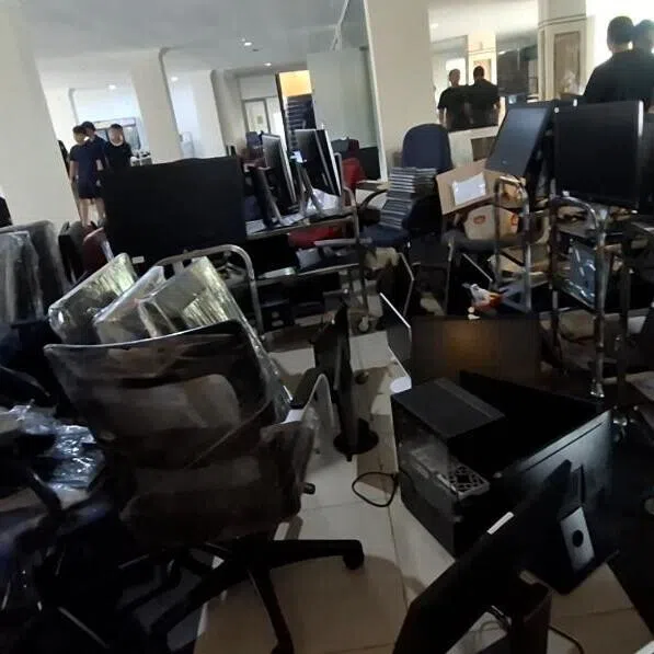 Officers from Batam Immigration Office raided an international scam centre syndicate operating out of Baloi View Apartment in Batam city, Riau Islands, on April 6.