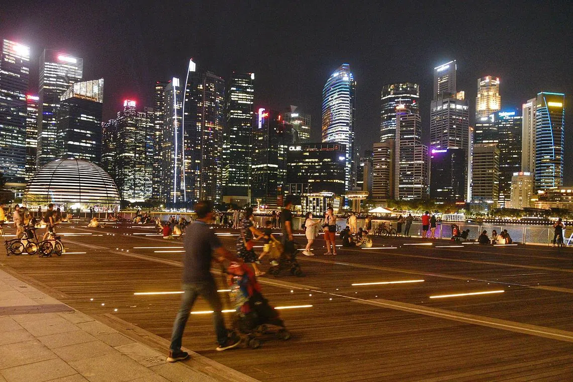 A shot of Singapore's skyline, taken on December 28, 2021.