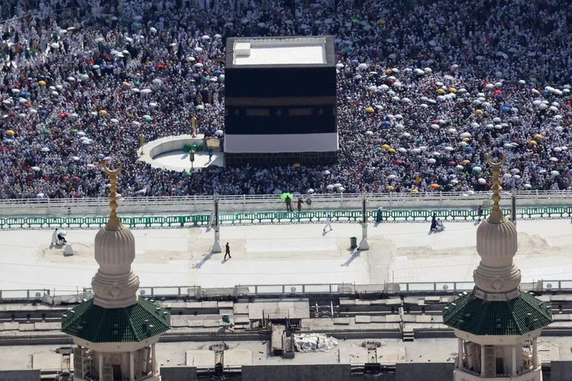 An aerial view of the Kaaba during the annual haj pilgrimage, in the holy city of Mecca, Saudi Arabia June 30, 2023. REUTERS/Mohamed Abd El Ghany/File Photo