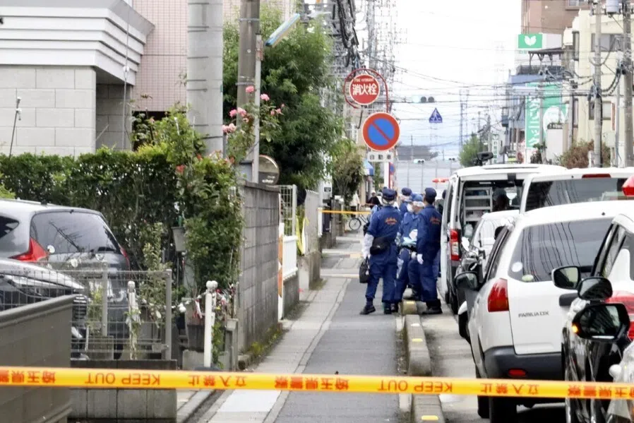 Investigators outside the nursing home where two residents were allegedly killed, in Tsurugashima, Saitama prefecture, on Oct 15. 