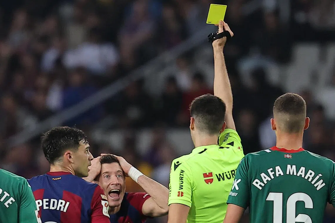 In football, every decision is forensically examined which weakens the power of the referee. 