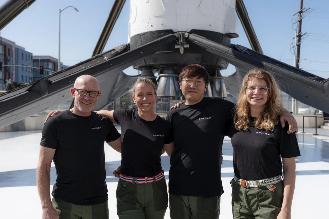 Bitcoin pioneer adn mission commander Chun Wang (third from left) will be joined by polar experts Eric Philips, Jannicke Mikkelsen and Rabea Rogge.