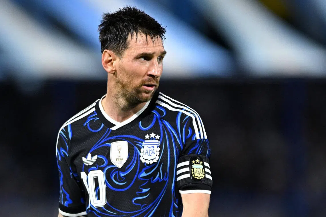 Soccer Football - International Friendly - Argentina v Zambia - Estadio La Bombonera, Buenos Aires, Argentina - March 31, 2026 Argentina's Lionel Messi reacts REUTERS/Rodrigo Valle
