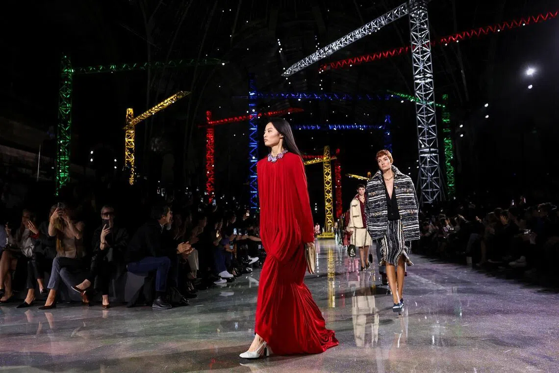 Cocooning shapes were part of designer Matthieu Blazy’s creations in his collection inspired by a caterpillar’s metamorphosis. 