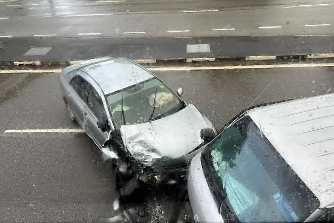 The accident happened in Woodlands Road towards Kranji Road at around 4.30pm on Friday.