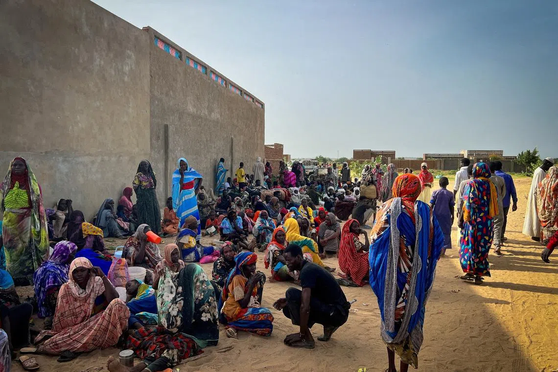 FILE PHOTO: Sudanese refugees gather as Doctors Without Borders (MSF) teams assist the war-wounded from West Darfur, Sudan, in Adre hospital, Chad, June 16, 2023 in this handout image. Courtesy of Mohammad Ghannam/MSF/Handout via REUTERS/File Photo/File Photo