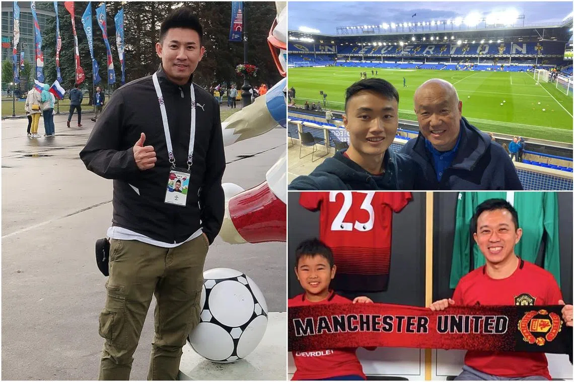 (Clockwise from left) Jun Tan,  Gerald Wong, Christopher Wong, Dean Lee and his son Hayden will be heading to Qatar for the World Cup.