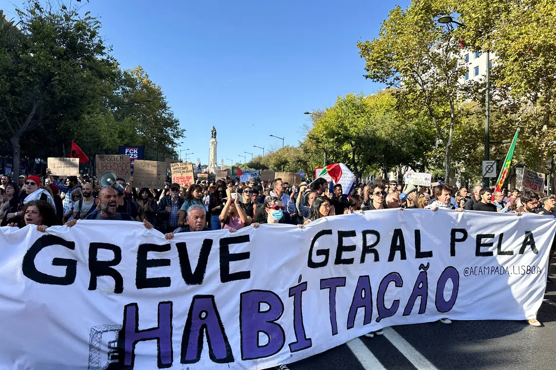 Protesters say soaring rents and higher living costs are squeezing households and turning housing into a growing source of discontent, with young people among those hardest hit.