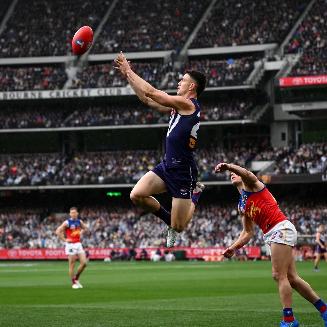 Australian rules football - Grand Final - Brisbane Lions v Fremantle Dockers - Melbourne Cricket Ground, East Melbourne, Australia - September 26, 2026  Fremantle Dockers' Patrick Voss in action JOEL CARRETT/AAP Image via REUTERS     ATTENTION EDITORS - THIS IMAGE WAS PROVIDED BY A THIRD PARTY. NO RESALES. NO ARCHIVES. AUSTRALIA OUT. NEW ZEALAND OUT