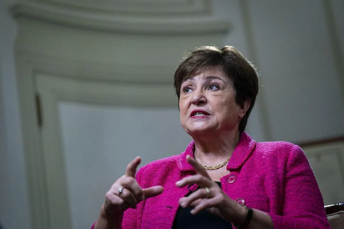 IMF managing director Kristalina Georgieva during a Bloomberg interview in Washington, D.C.