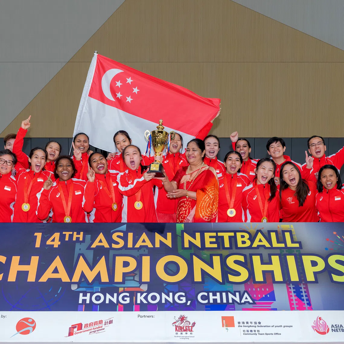 The Singapore Vandas retained their Asian Netball Championships crown on Aug 15 with a 57-33 win over hosts Hong Kong in the final. 