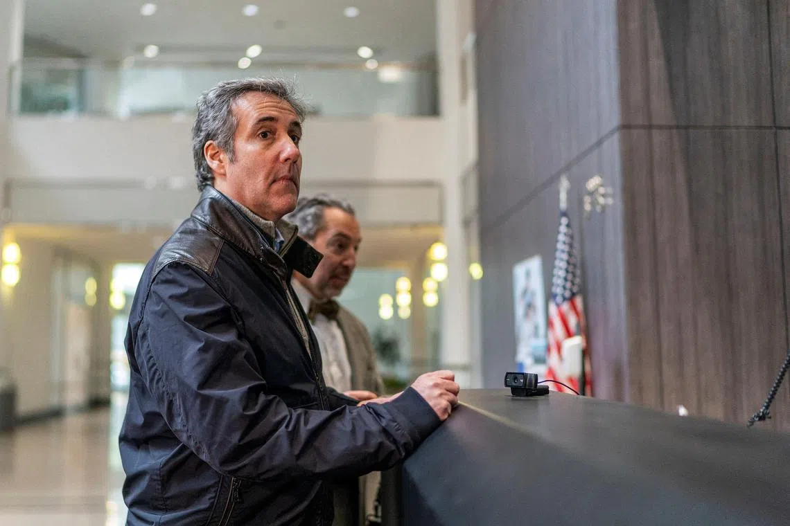 Michael Cohen (left) is now a vocal Trump critic, and is expected to be a star prosecution witness against Trump in a criminal trial next year.