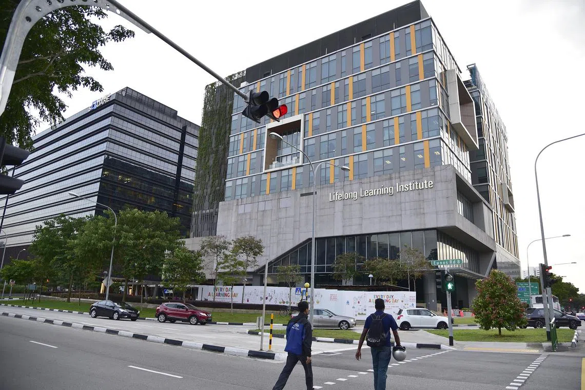 File photo of the Lifelong Learning Institute in Eunos - one of three venues where exams for SIM-UOL students are being held.