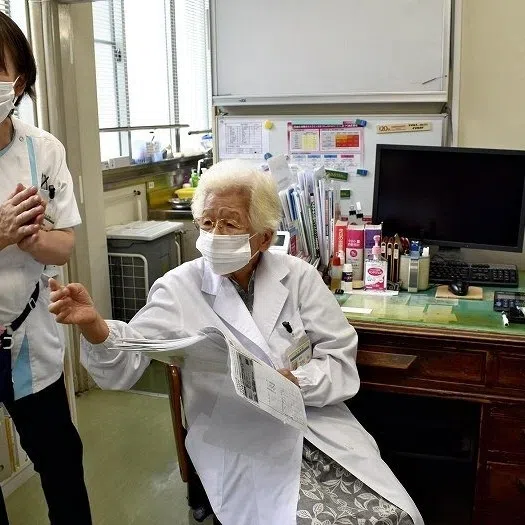 At 100 years old, Dr Teru Kasamatsu continues to see outpatients three days a week at Kasamatsu Hospital in Japan.