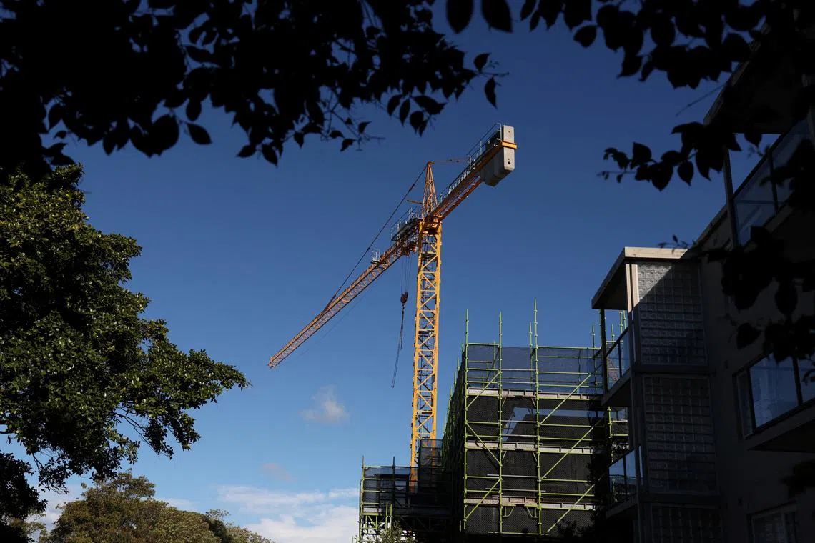 An apartment block under construction at a residential area in Mosman, Australia, July 10, 2025. REUTERS/Hollie Adam