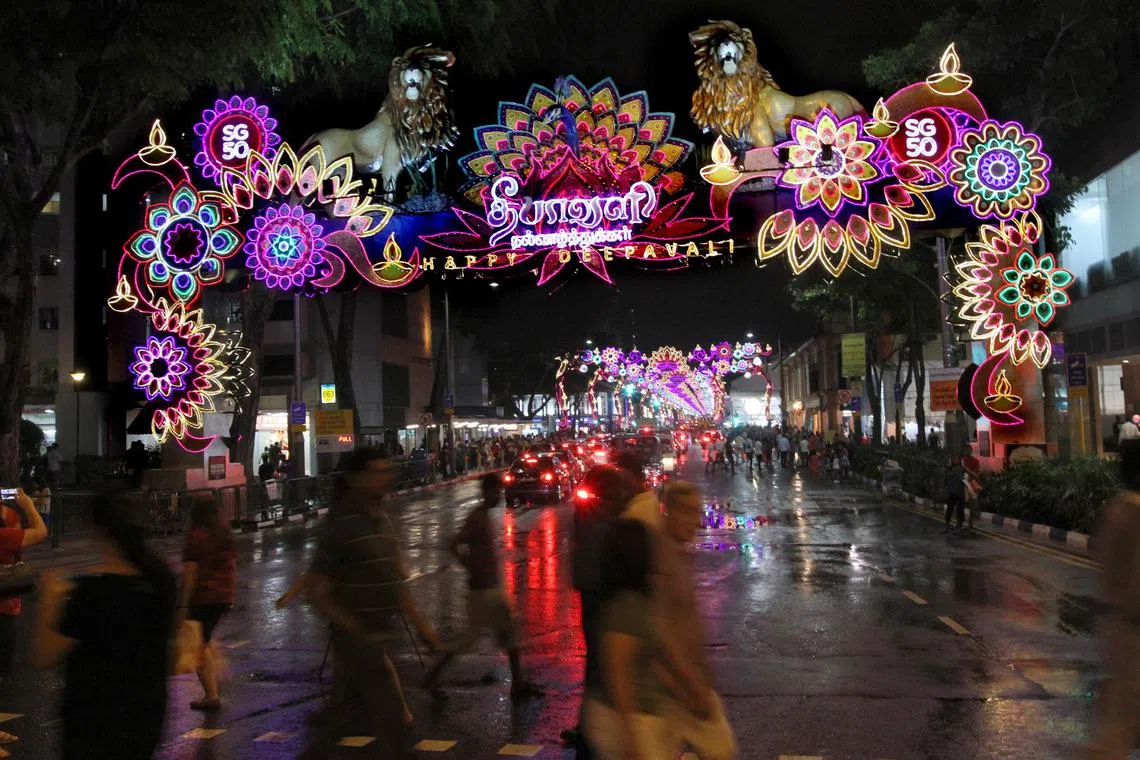 Two majestic lions sit upon the centrepiece of the 2015 light-up. Illustrations and depictions of lions are commonly used to represent royalty, courage, commanding power and strength.
