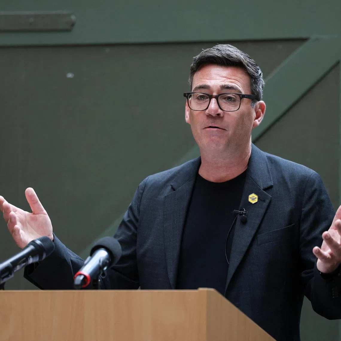 Andy Burnham, British member of parliament (MP) for Makerfield, delivers a speech at the People's History Museum in Manchester, Britain, June 29, 2026. REUTERS/Temilade Adelaja