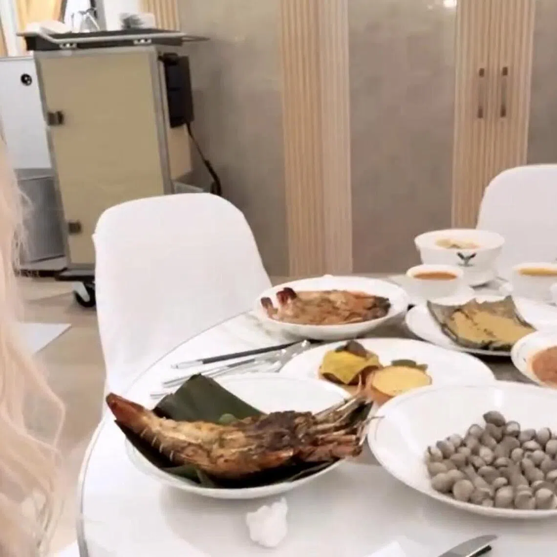 Sammi Cheng shares a video of the food she ate in Singapore on social media on Sept 7.