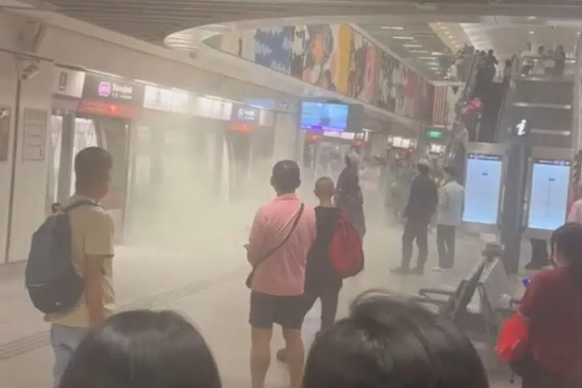 The incident occurred at the platform of Buangkok MRT station.