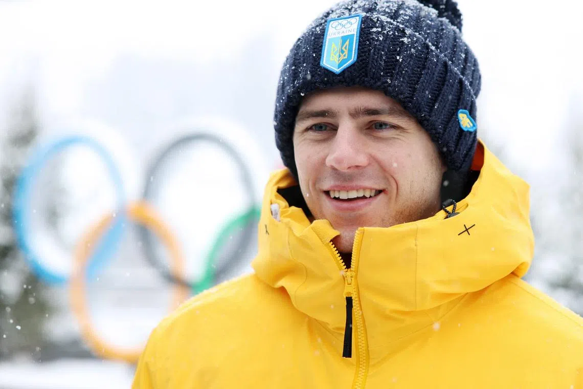 Milano Cortina 2026 Winter Olympics - Skeleton - Cortina d'Ampezzo, Italy - February 3, 2026 Ukraine's Vladyslav Heraskevych during an interview REUTERS/Leonhard Foeger