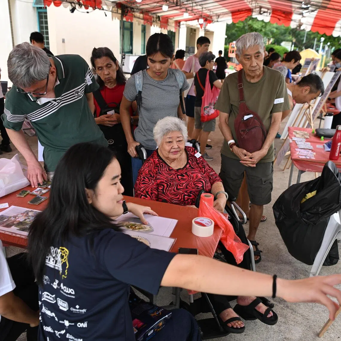 ST20251206_202592700610 Azmi Athni ssdementia06//

Elderly participants at Project iRemember 2025, community health initiative led by NUS Medicine students to promote early dementia detection, at Queenstown Community Centre on Dec 6, 2025. 

ST PHOTO: AZMI ATHNI