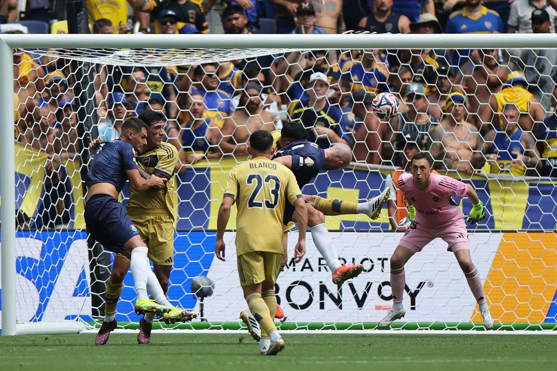 Soccer Football - FIFA Club World Cup - Group C - Auckland City v Boca Juniors - Geodis Park, Nashville, Tennessee, U.S. - June 24, 2025 Auckland City's Christian Gray scores their first goal past Boca Juniors' Agustin Marchesin REUTERS/Carlos Barria
