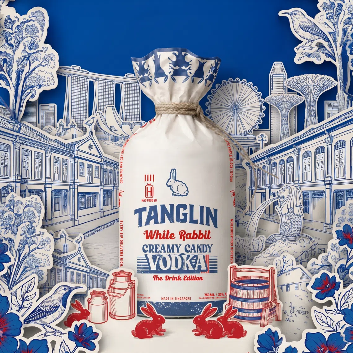 Tanglin Distillery, in a tie-up with the nostalgic candy brand, is set to launch the Tanglin White Rabbit Creamy Candy Vodka.