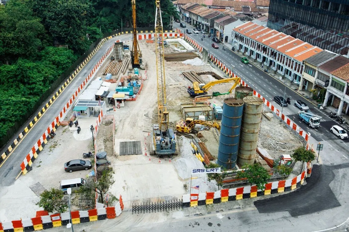 The construction site for Penang Mutiara Line LRT project. Silicon Island will also serve as a starting point for Penang’s first light-rail system.