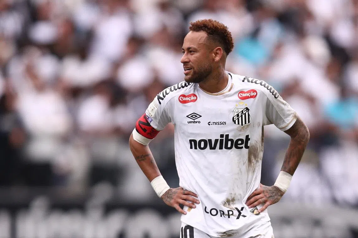 Soccer Football - Brasileiro Championship - Santos v Coritiba - Neo Quimica Arena, Sao Paulo, Brazil - May 17, 2026 Santos' Neymar reacts REUTERS/Jean Carniel/File Photo
