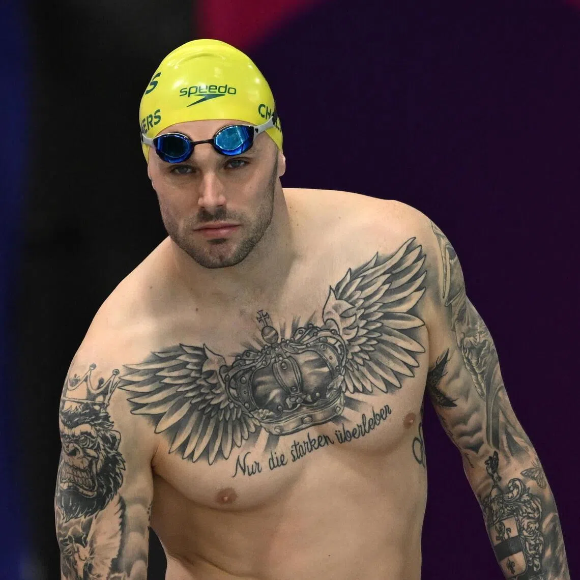 epa13126117 Kyle Chalmers of the Australian Dolphins swim team familiarise themselves with the pool ahead of their first training session at Tollcross International Swimming Centre during of the XXIII Commonwealth Games in Glasgow, Scotland, Britain, 22 July 2026.  EPA/DEAN LEWINS