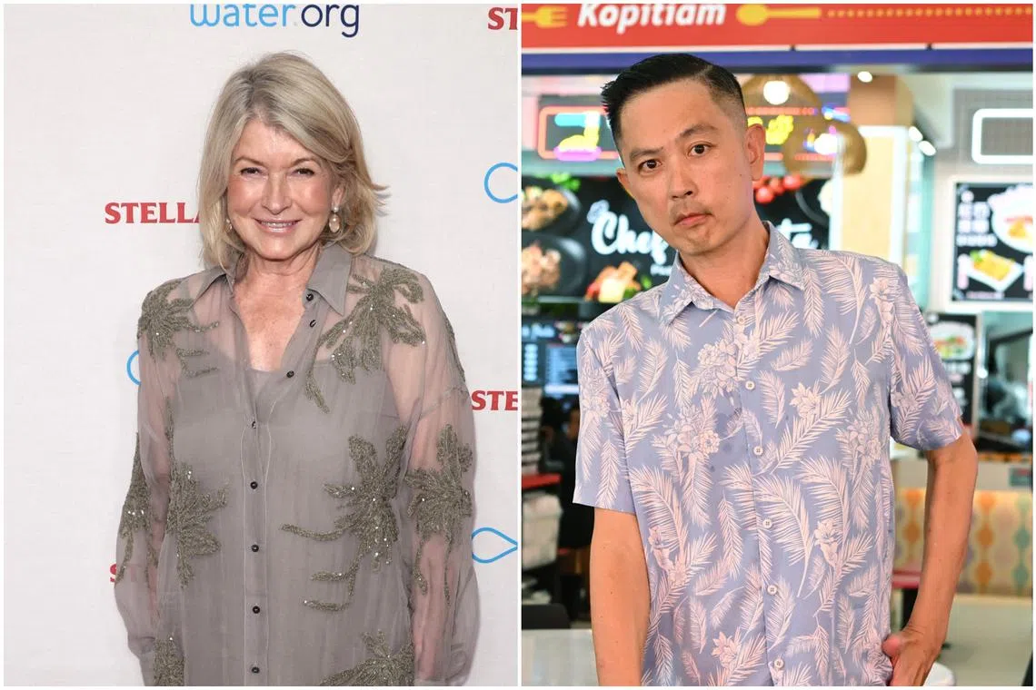 Both Martha Stewart and Chew Chor Meng are showing how people can live full lives, despite their circumstances, says the author.