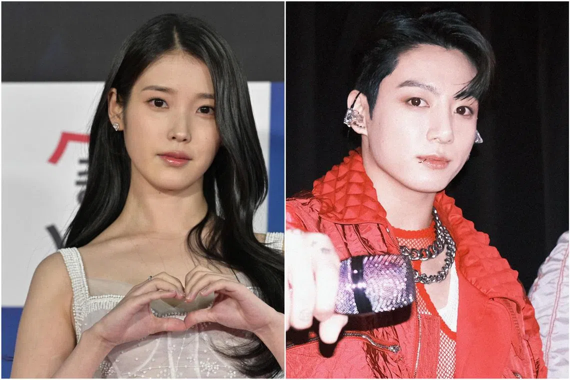 IU (left) was listed at No. 135 while Jungkook was listed at No. 191.