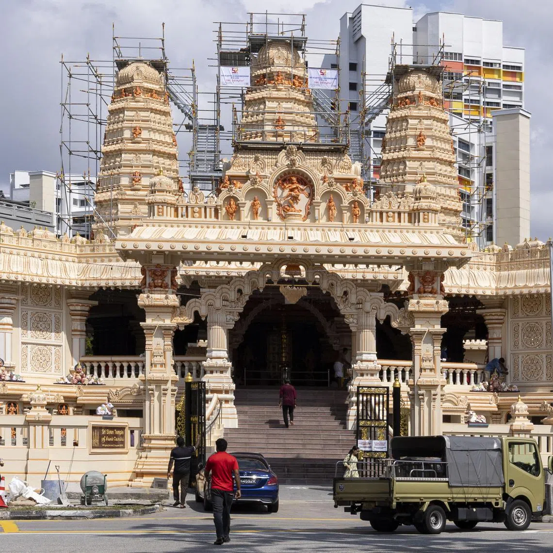 ST20250603_202514200496/cstemple06/Brian Teo/Chantal Sajan/ The facade of Sri Sivan Temple, showing a confluence of North and South Indian temple architecture styles, pictured on June 3, 2025. ST PHOTO: BRIAN TEO  