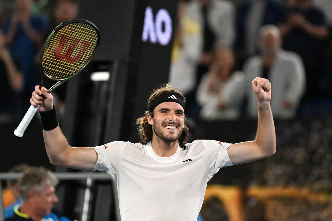 Stefanos Tsitsipas will meet Karen Khachanov in the Australian Open semi-finals.