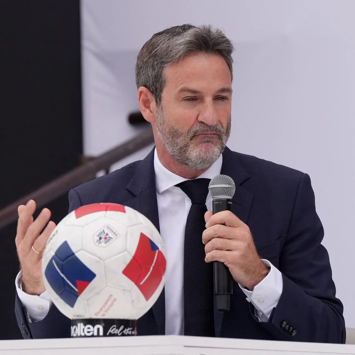Soccer Football - FIFA World Cup 2026 - Panama coach Thomas Christiansen announces his World Cup squad - CAR Pandeportes, Panama City, Panama - May 26, 2026 Panama coach Thomas Christiansen during the squad announcement REUTERS/Enea Lebrun