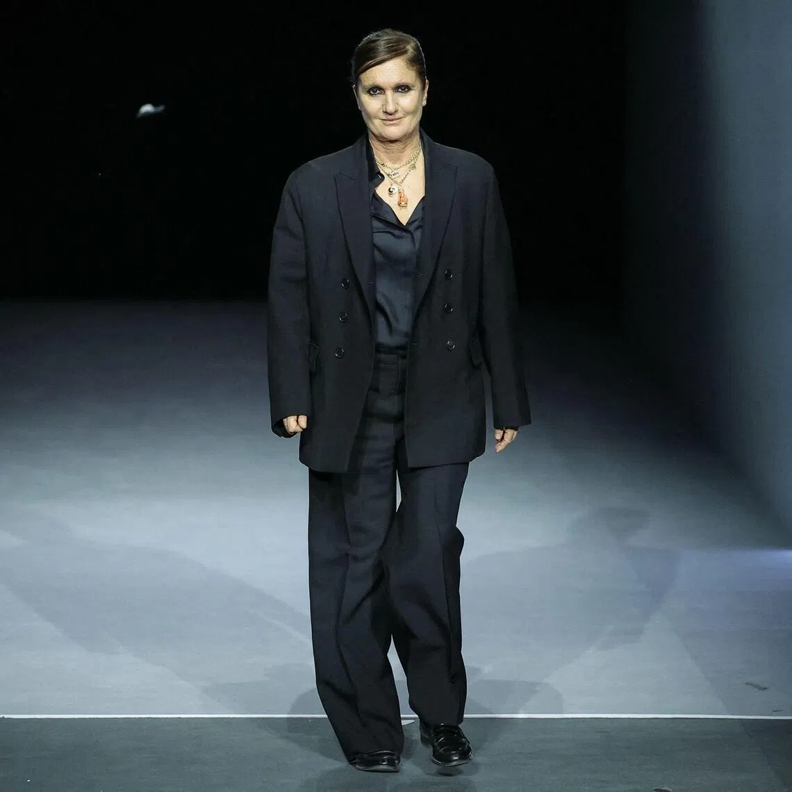 Italian fashion designer Maria Grazia Chiuri at the presentation by Dior for the Womenswear Ready-to-wear Fall-Winter 2025/2026 collection as part of Paris Fashion Week in Paris on March 4, 2025. 