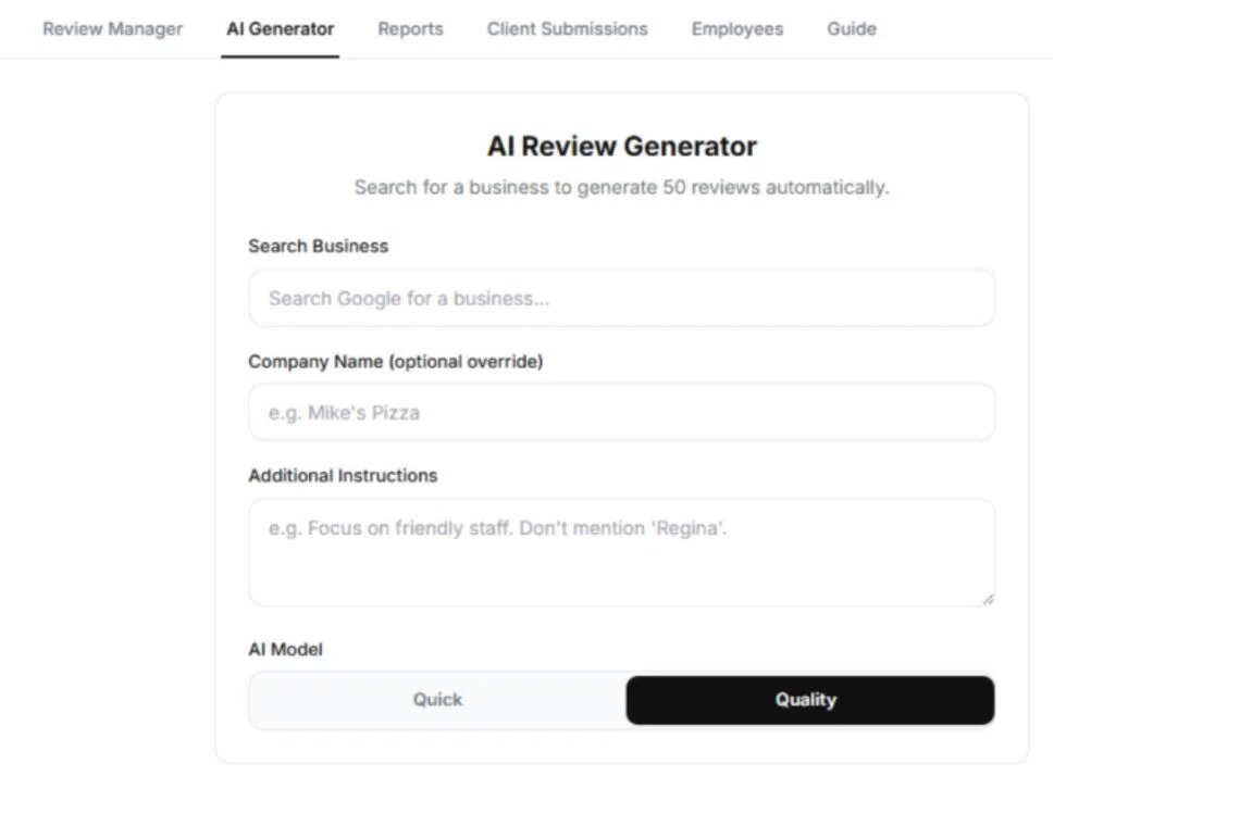 Generative AI was used to make the reviews resemble genuine customer experiences.