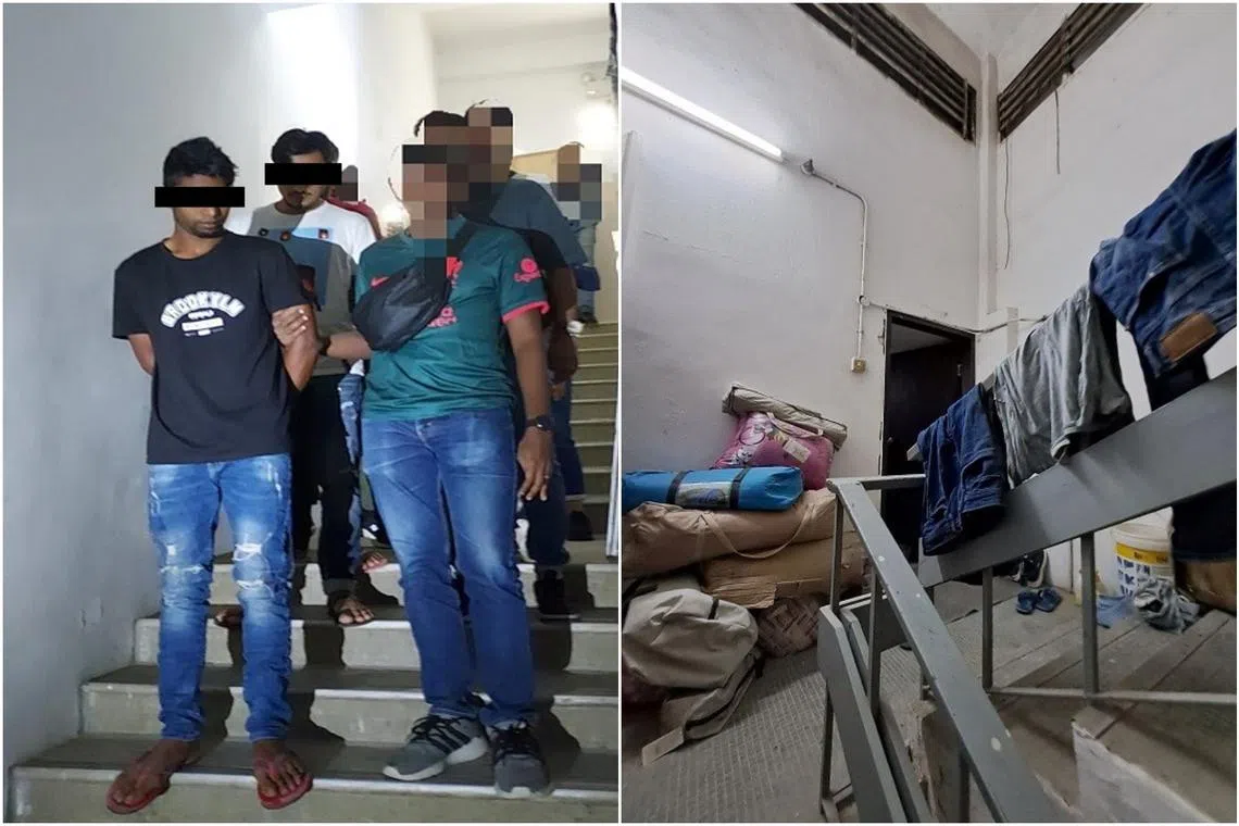 The Bangladeshi men, who are between 23 and 29 years old, were arrested by Immigration and Checkpoints Authority officers on April 4.