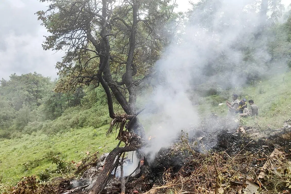 The helicopter crash left the pilot and all six passengers dead.