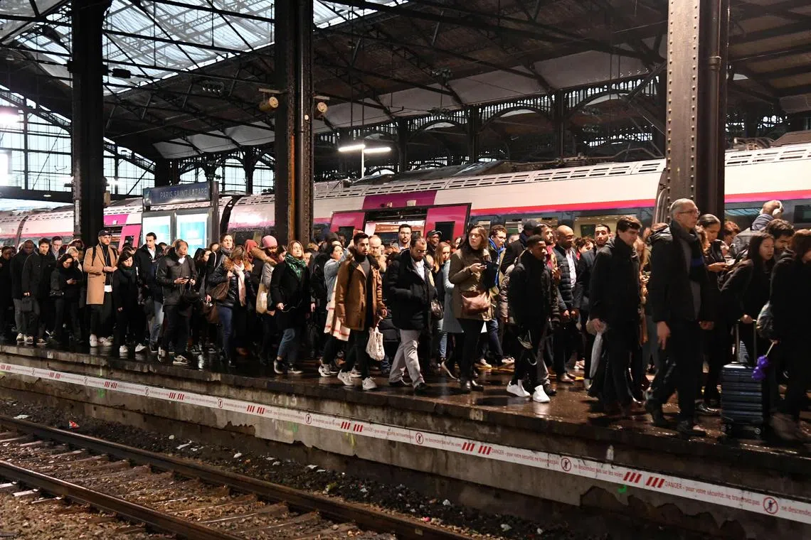 Two out of three trains will run in France this Christmas weekend because of the strike.